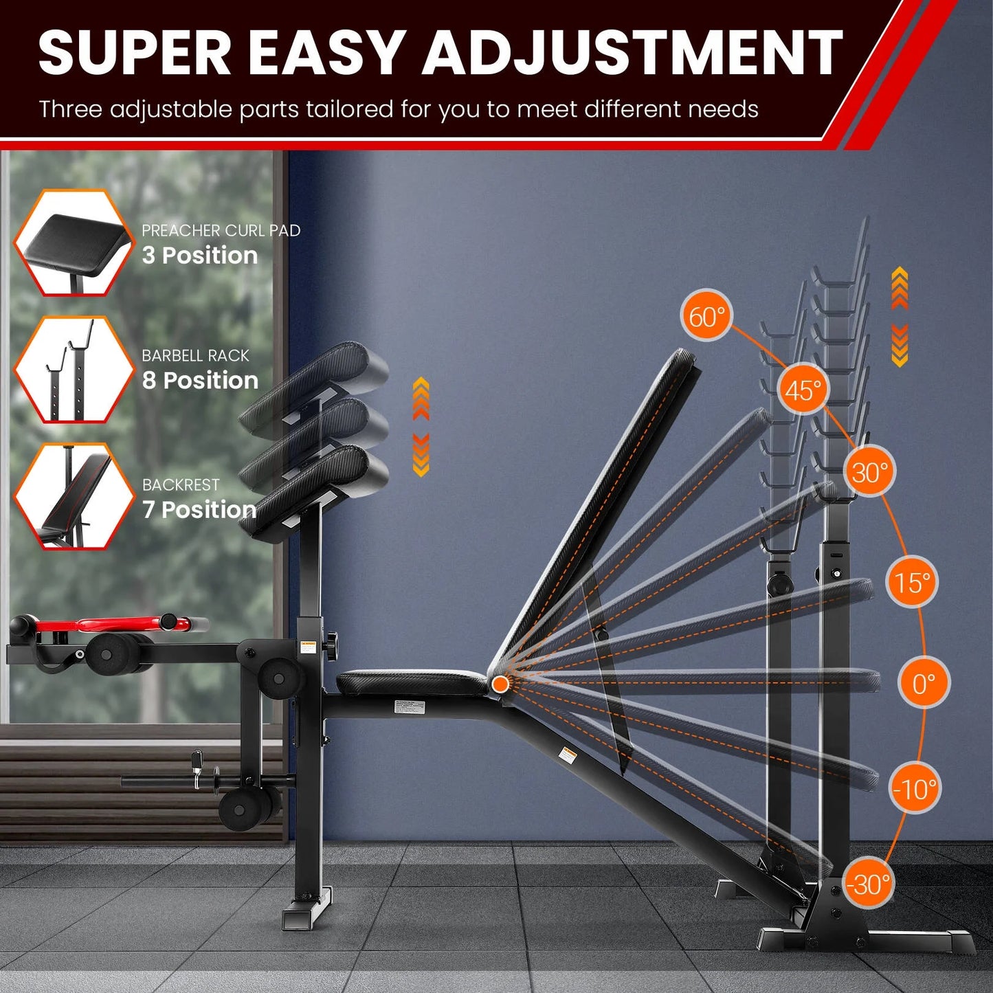 FormForge Approved: VIBESPARK 900LBS Olympic Weight Bench Set