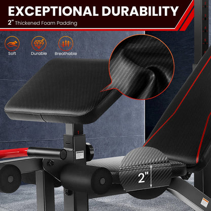 FormForge Approved: VIBESPARK 900LBS Olympic Weight Bench Set 