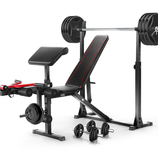 FormForge Approved: VIBESPARK 900LBS Olympic Weight Bench Set 